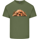 A Cute Cocker Spaniel Dog Mens Cotton T-Shirt Tee Top Military Green