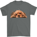 A Cute Cocker Spaniel Dog Mens T-Shirt 100% Cotton Charcoal