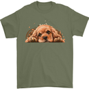 A Cute Cocker Spaniel Dog Mens T-Shirt 100% Cotton Military Green