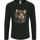 A Cute Corgi Mens Long Sleeve T-Shirt Black