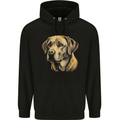 A Cute Labrador Dog Mens 80% Cotton Hoodie Black