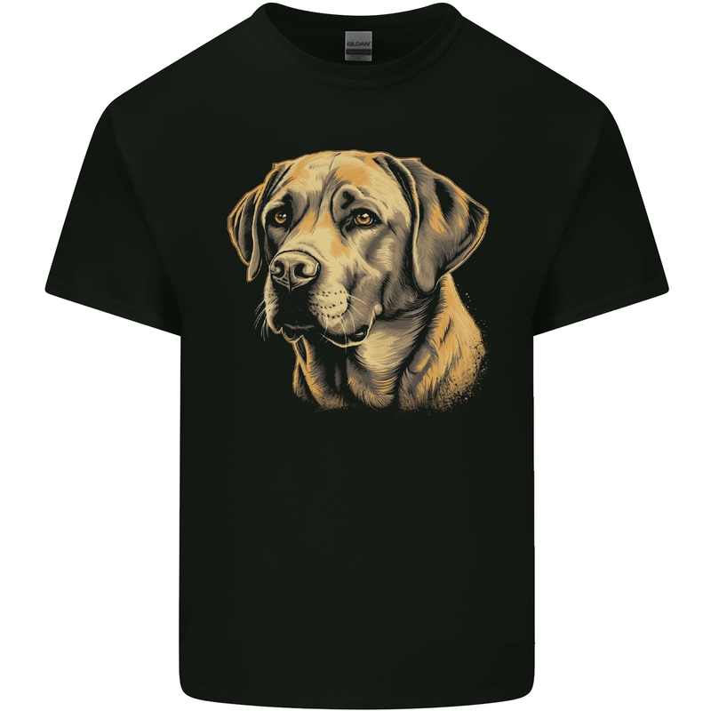 A Cute Labrador Dog Mens Cotton T-Shirt Tee Top Black