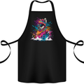A Cute Lama in the Snow Cotton Apron 100% Organic Black