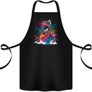 A Cute Lama in the Snow Cotton Apron 100% Organic Black