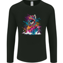 A Cute Lama in the Snow Mens Long Sleeve T-Shirt Black
