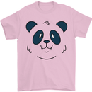 A Cute Panda Bear Face Mens T-Shirt 100% Cotton Light Pink