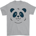 A Cute Panda Bear Face Mens T-Shirt 100% Cotton Sports Grey