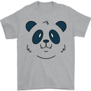 A Cute Panda Bear Face Mens T-Shirt 100% Cotton Sports Grey