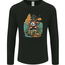 A Cute Panda Bear Mens Long Sleeve T-Shirt Black