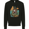 A Cute Panda Bear Mens Sweatshirt Jumper Black