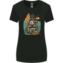 A Cute Panda Bear Womens Wider Cut T-Shirt Black