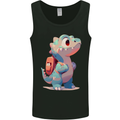 A Cute T-Rex Dinosaur With Backpack Mens Vest Tank Top Black