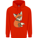 A Cute Tribal Fox Childrens Kids Hoodie Bright Red