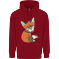 A Cute Tribal Fox Childrens Kids Hoodie Red