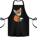 A Cute Tribal Fox Cotton Apron 100% Organic Black