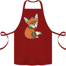 A Cute Tribal Fox Cotton Apron 100% Organic Maroon