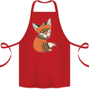 A Cute Tribal Fox Cotton Apron 100% Organic Red