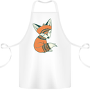 A Cute Tribal Fox Cotton Apron 100% Organic White
