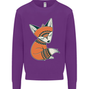 A Cute Tribal Fox Kids Sweatshirt Jumper Purple