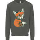 A Cute Tribal Fox Kids Sweatshirt Jumper Storm Grey
