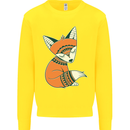 A Cute Tribal Fox Kids Sweatshirt Jumper Yellow