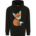 A Cute Tribal Fox Mens 80% Cotton Hoodie Black