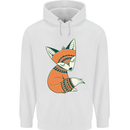 A Cute Tribal Fox Mens 80% Cotton Hoodie White