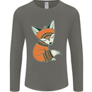 A Cute Tribal Fox Mens Long Sleeve T-Shirt Charcoal