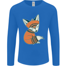 A Cute Tribal Fox Mens Long Sleeve T-Shirt Royal Blue
