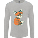 A Cute Tribal Fox Mens Long Sleeve T-Shirt Sports Grey