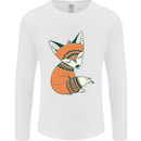 A Cute Tribal Fox Mens Long Sleeve T-Shirt White