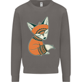 A Cute Tribal Fox Mens Sweatshirt Jumper Charcoal