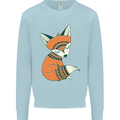 A Cute Tribal Fox Mens Sweatshirt Jumper Light Blue