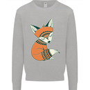 A Cute Tribal Fox Mens Sweatshirt Jumper Sports Grey