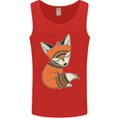 A Cute Tribal Fox Mens Vest Tank Top Red