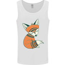 A Cute Tribal Fox Mens Vest Tank Top White