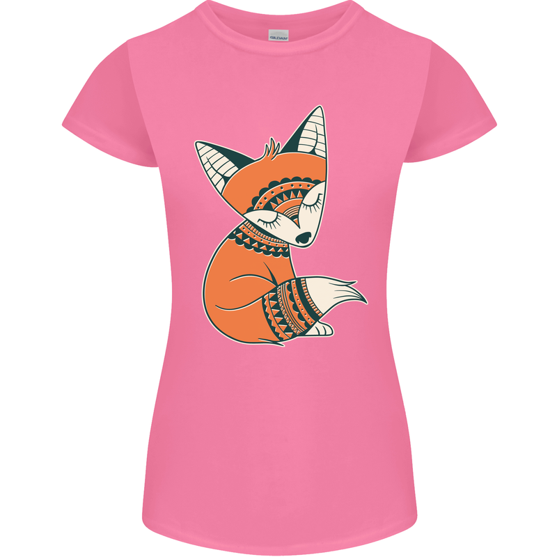 A Cute Tribal Fox Womens Petite Cut T-Shirt Azalea