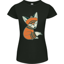 A Cute Tribal Fox Womens Petite Cut T-Shirt Black