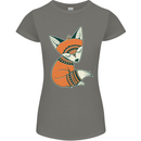 A Cute Tribal Fox Womens Petite Cut T-Shirt Charcoal