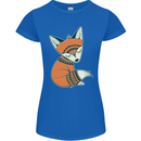 A Cute Tribal Fox Womens Petite Cut T-Shirt Royal Blue