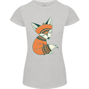 A Cute Tribal Fox Womens Petite Cut T-Shirt Sports Grey