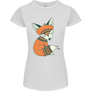 A Cute Tribal Fox Womens Petite Cut T-Shirt White