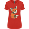 A Cute Tribal Fox Womens Wider Cut T-Shirt Red