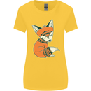 A Cute Tribal Fox Womens Wider Cut T-Shirt Yellow