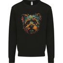 A Cute Yorkshire Terrier Dog Kids Sweatshirt Jumper Black