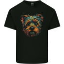 A Cute Yorkshire Terrier Dog Kids T-Shirt Childrens Black