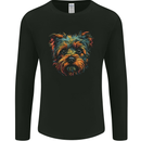 A Cute Yorkshire Terrier Dog Mens Long Sleeve T-Shirt Black