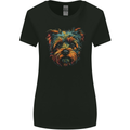 A Cute Yorkshire Terrier Dog Womens Wider Cut T-Shirt Black