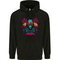 A Cyberpunk Monkey Mens 80% Cotton Hoodie Black