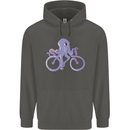 A Cycling Octopus Funny Cyclist Bicycle Childrens Kids Hoodie Storm Grey